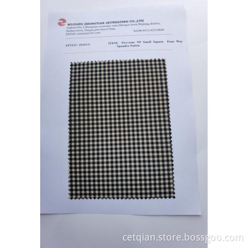 Two-tone NP Small Square Four Way Spandex Fabric